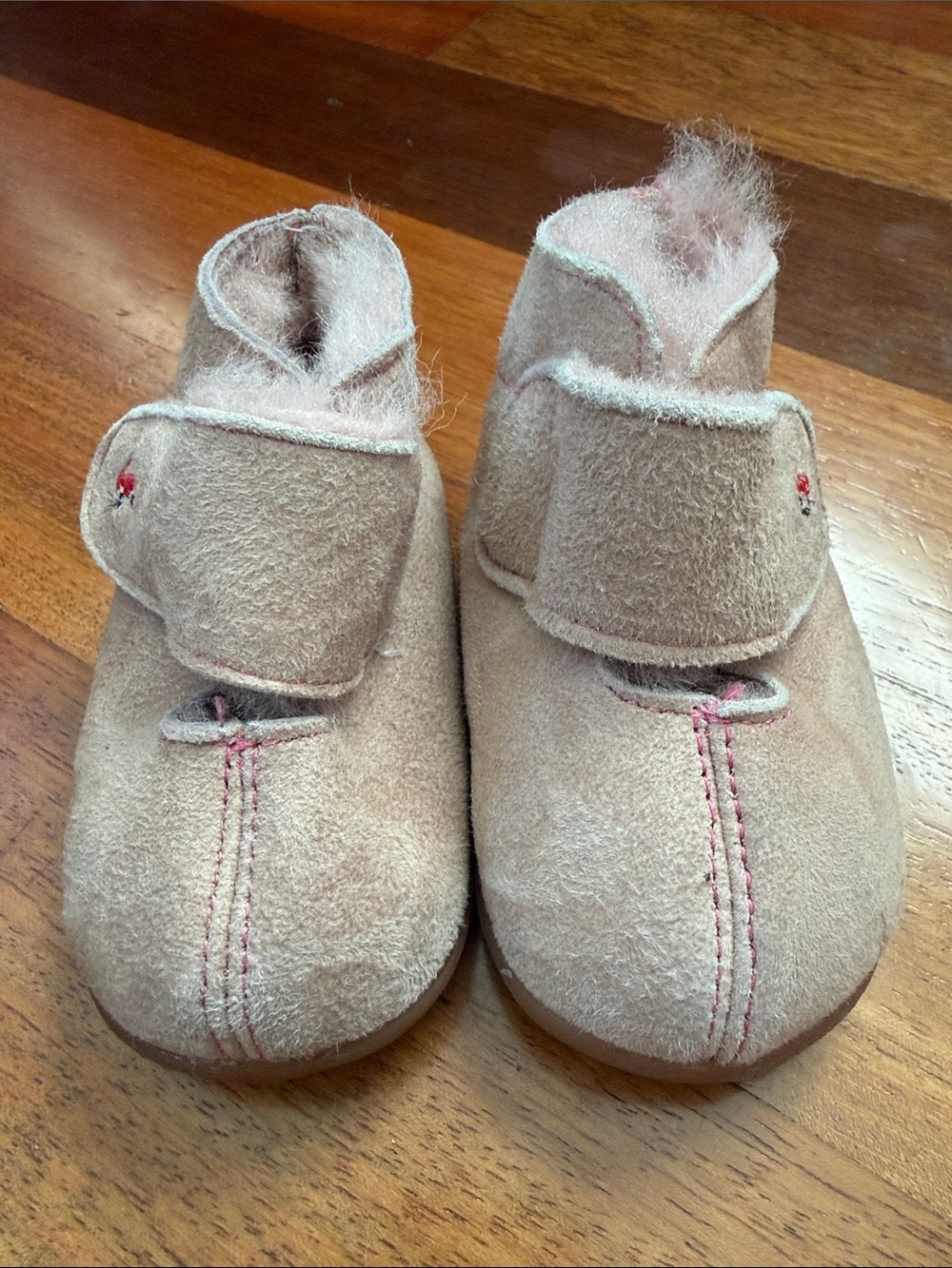 See Kai Run | Toddler Light Pink Suede Velcro Booties - Soft Slip-On Shoes